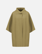 Kimono Mantle in Light Olive-Clothing-Harris Wharf-Light Olive-38-Mercantile Portland