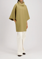 Kimono Mantle in Light Olive-Clothing-Harris Wharf-Light Olive-38-Mercantile Portland