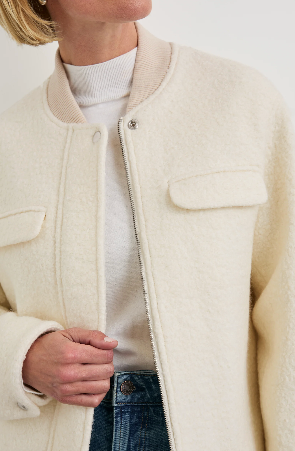Kinsley Jacket-Clothing-Rails-Ivory-XS-Mercantile Portland