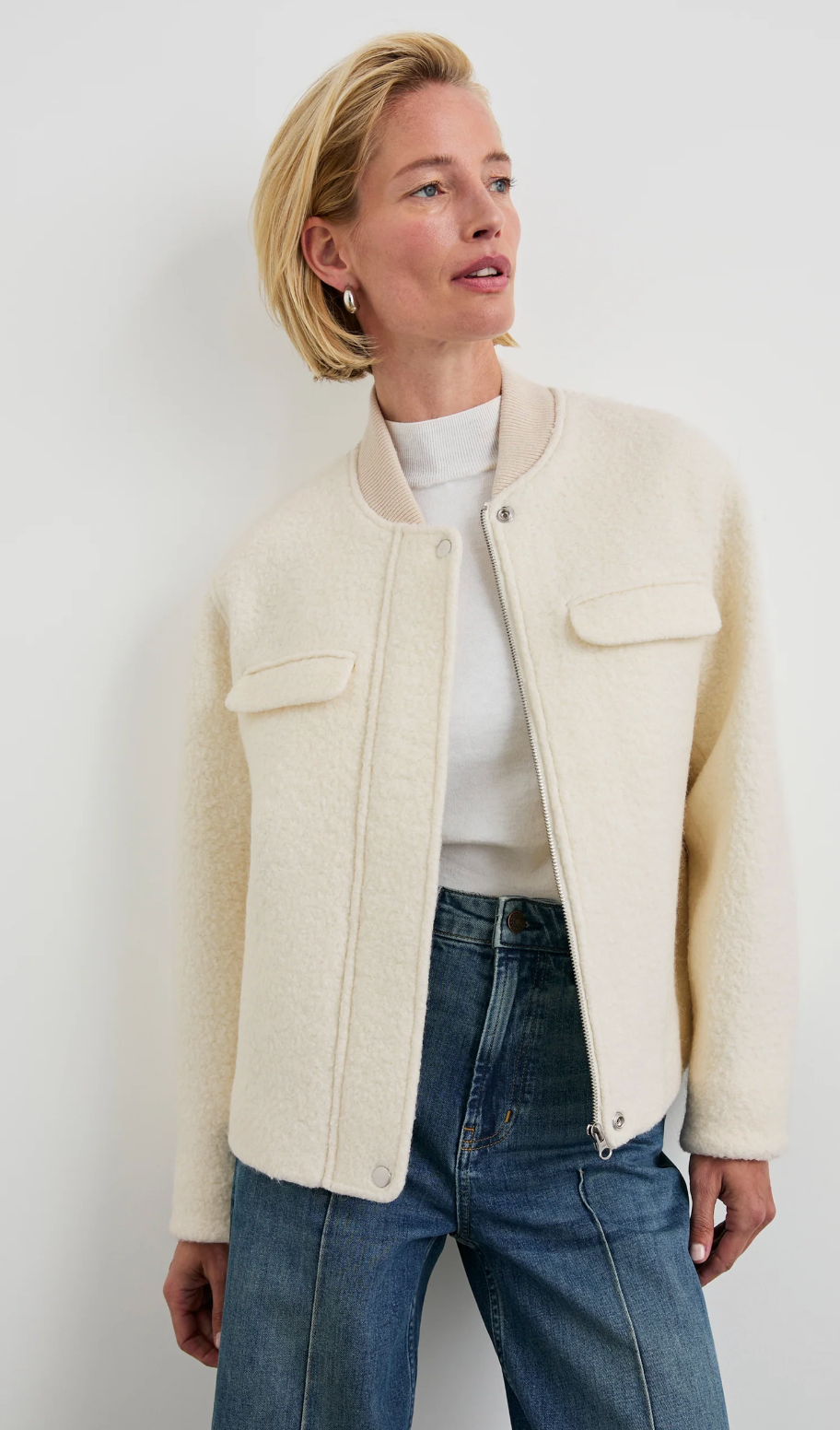 Kinsley Jacket-Clothing-Rails-Ivory-XS-Mercantile Portland