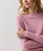 Kit Cashmere Crew in Heather Cherry-Sweaters-Mashburn-Heather Cherry-XS-Mercantile Portland