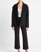 Knit Combo Wool-Blend Jacket-Outerwear-Vince-Black-XXS-Mercantile Portland