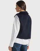 Knit Vest in Navy-Jackets-SEVENTY-Navy-XS-Mercantile Portland