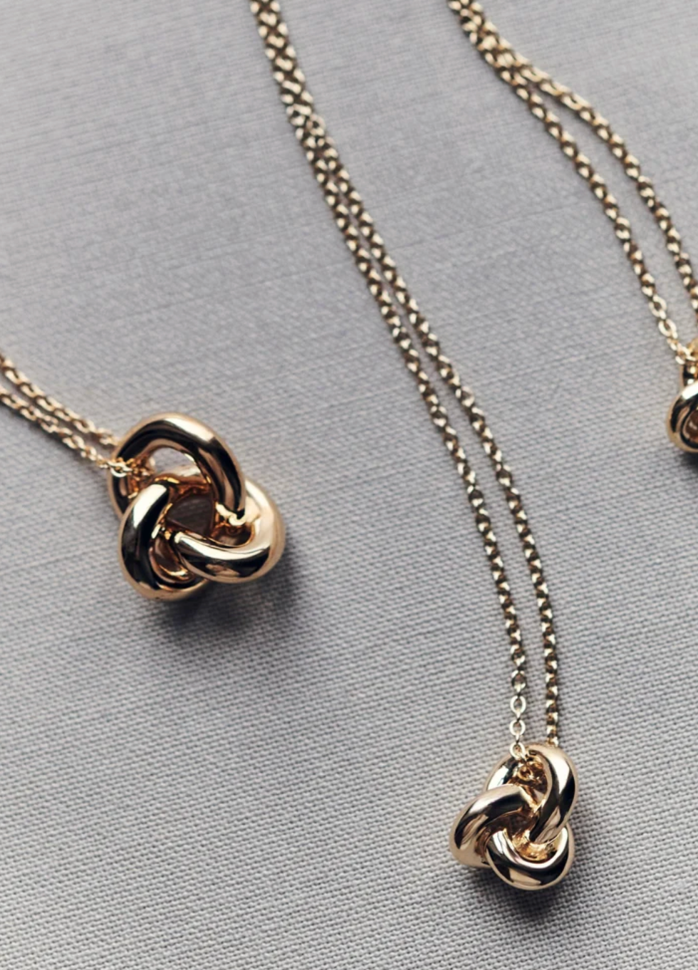 Knot Necklace in Gold Vermeil-Jewelry-Otiumberg-Yellow Gold-OS-Mercantile Portland