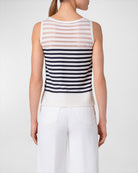 Kodak Stripe Wool Knit Top-Tops-Akris Punto-Ink/Cream-2-Mercantile Portland