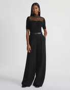 Lace Trim Sweater-Clothing-Lafayette 148-Black-XS-Mercantile Portland