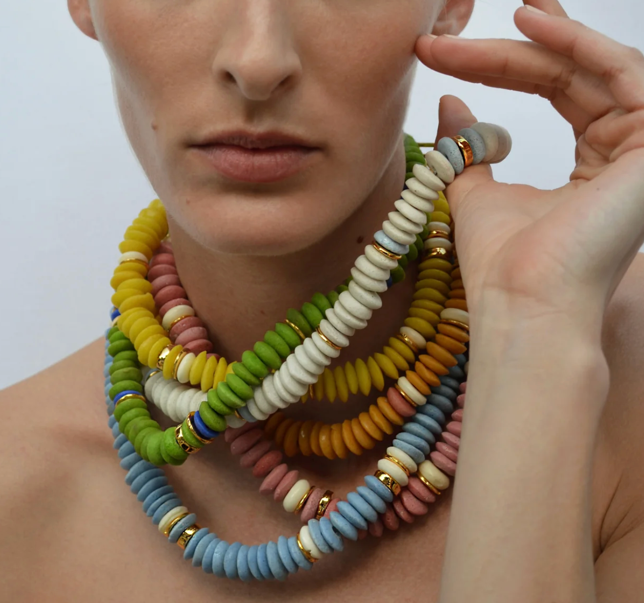 Laguna Necklace in Rose Pink-Jewelry-Lizzie Fortunato-Rose Pink-OS-Mercantile Portland