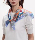 Large Square Flowered Scarf-Scarves and Wraps-Épice-Caramel-OS-Mercantile Portland