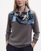 Large Square Flowered Scarf-Scarves and Wraps-Épice-Caramel-OS-Mercantile Portland