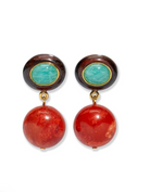 Laurel Earrings-Jewelry-Lizzie Fortunato-Coral-OS-Mercantile Portland