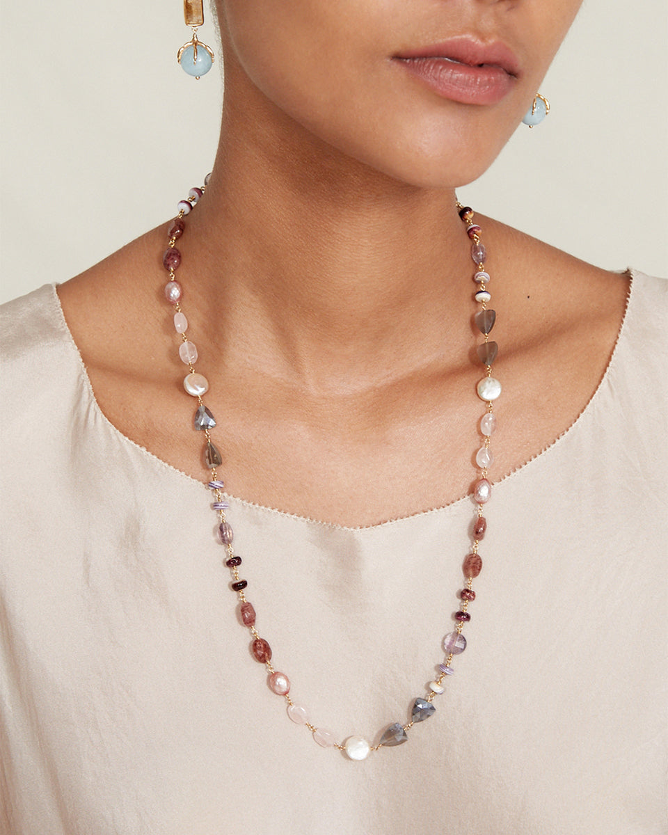 Lavender Mix Maeve Necklace-Jewelry-Chan Luu-O/S-Mercantile Portland