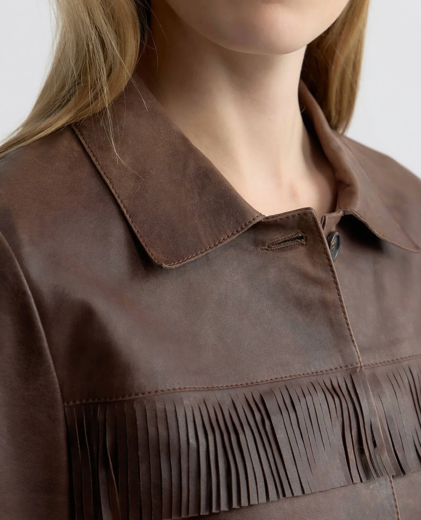 Lazare Fringe Leather Jacket-Jackets-Nili Lotan-Dark Brown-XS-Mercantile Portland