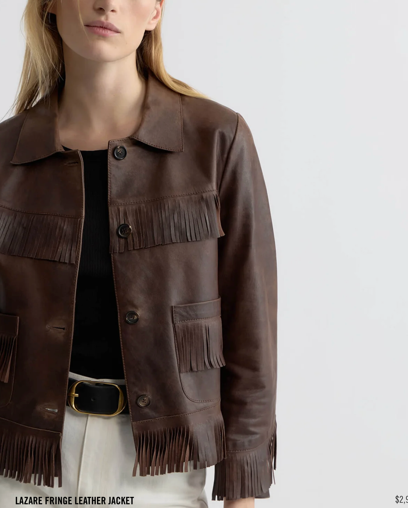 Lazare Fringe Leather Jacket-Jackets-Nili Lotan-Dark Brown-XS-Mercantile Portland