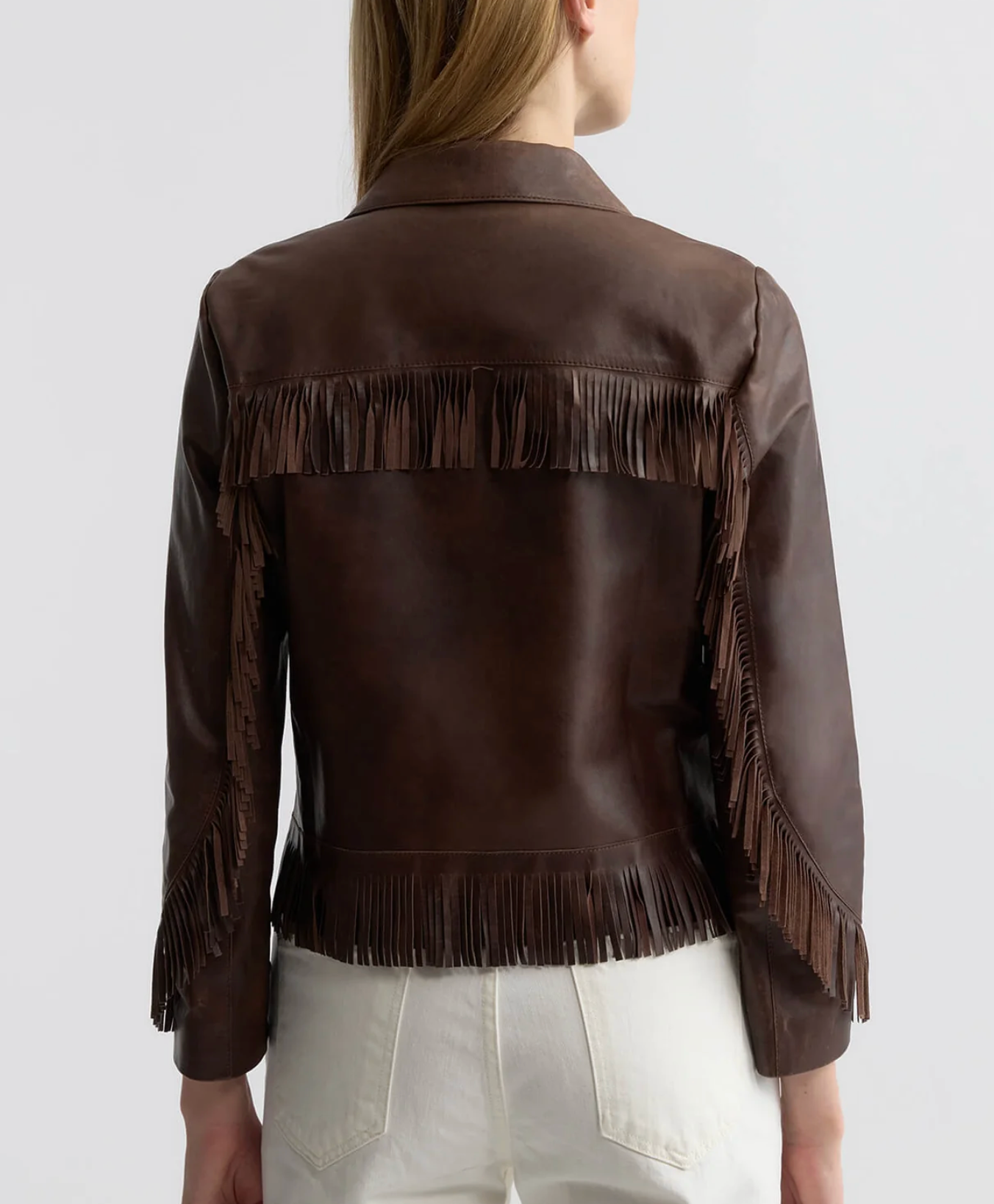 Lazare Fringe Leather Jacket-Jackets-Nili Lotan-Dark Brown-XS-Mercantile Portland