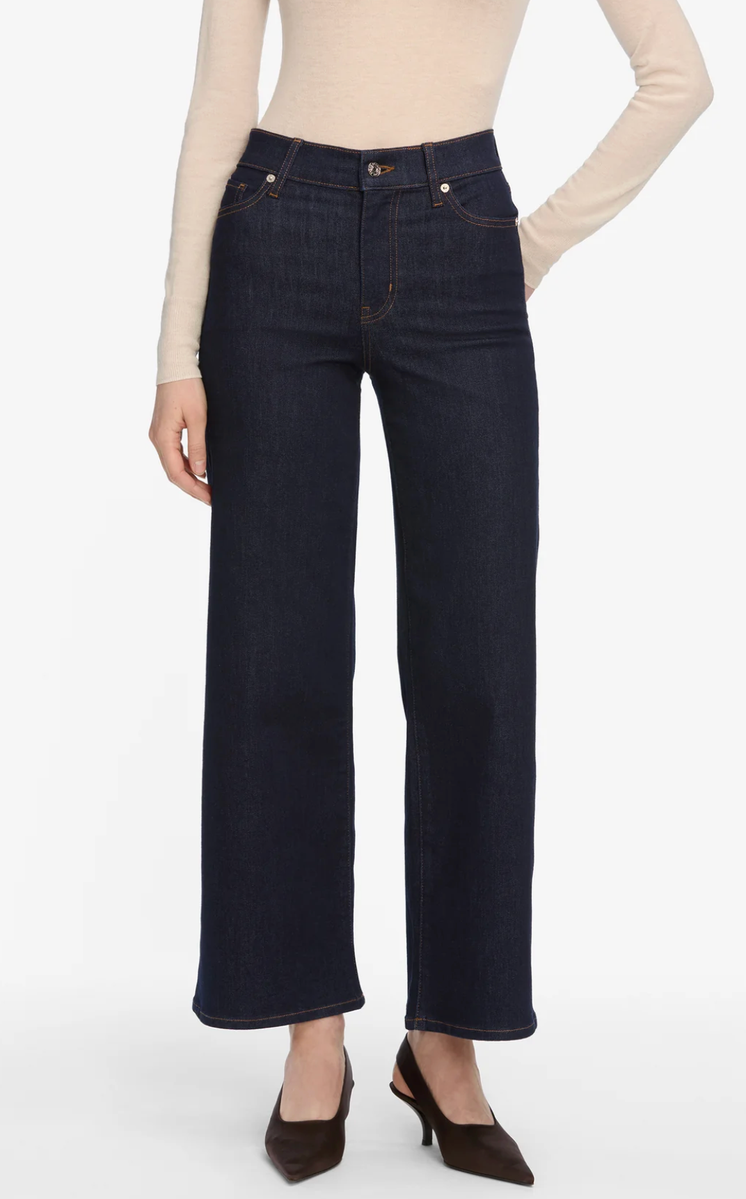 Le Slim Palazzo Crop in Rinse-Denim-Frame-Rinse-25-Mercantile Portland