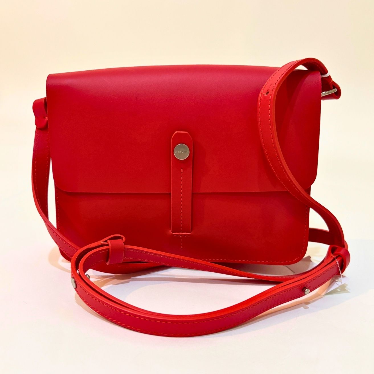 Leather Crossbody Bag-Accessories-Il Bisonte-Rosso-OS-Mercantile Portland
