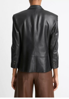 Leather Shrunken Blazer-Clothing-Vince-Black-00-Mercantile Portland