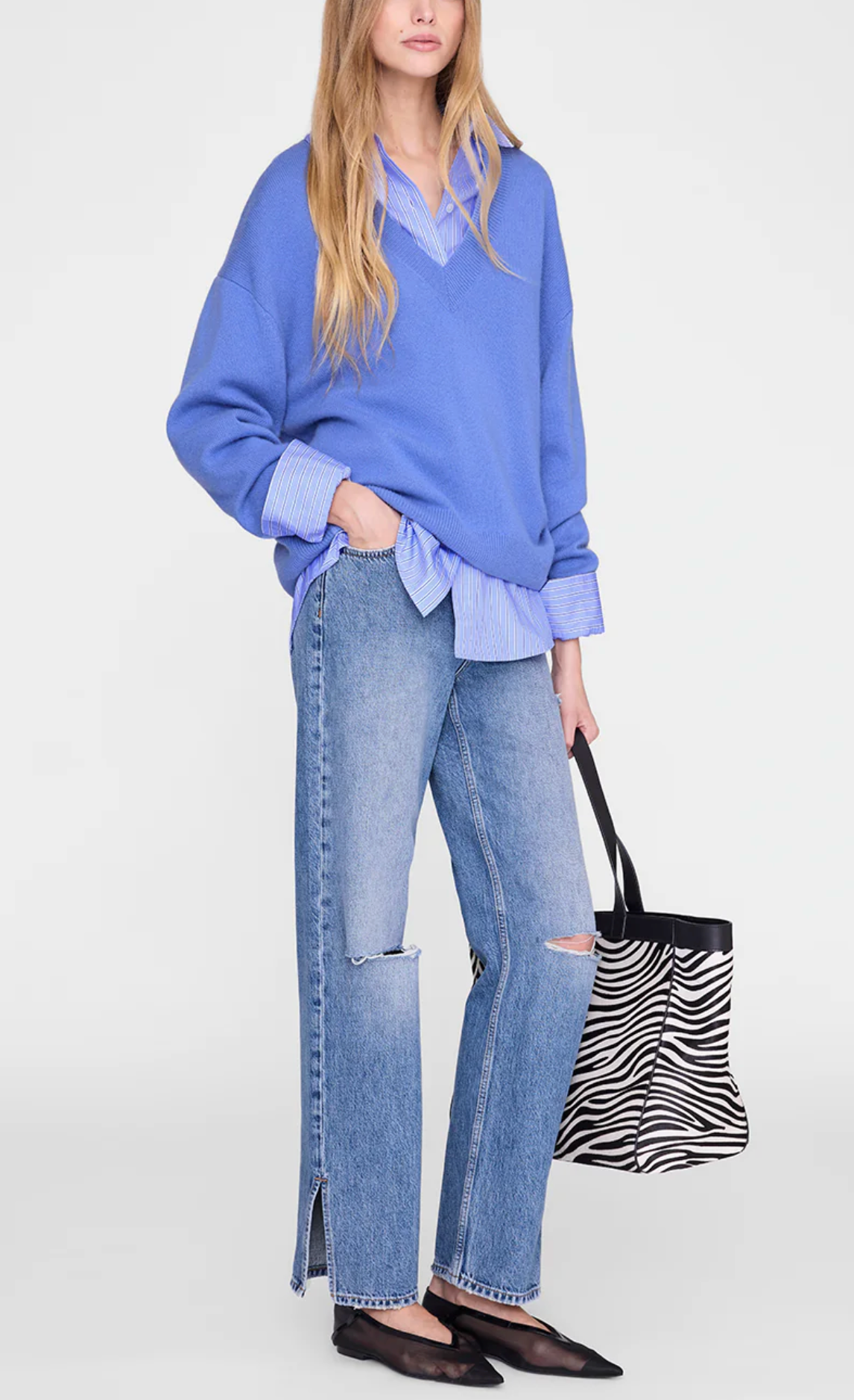 Lee Sweater in Storm Blue-Sweaters-Anine Bing-Storm Blue-XS-Mercantile Portland