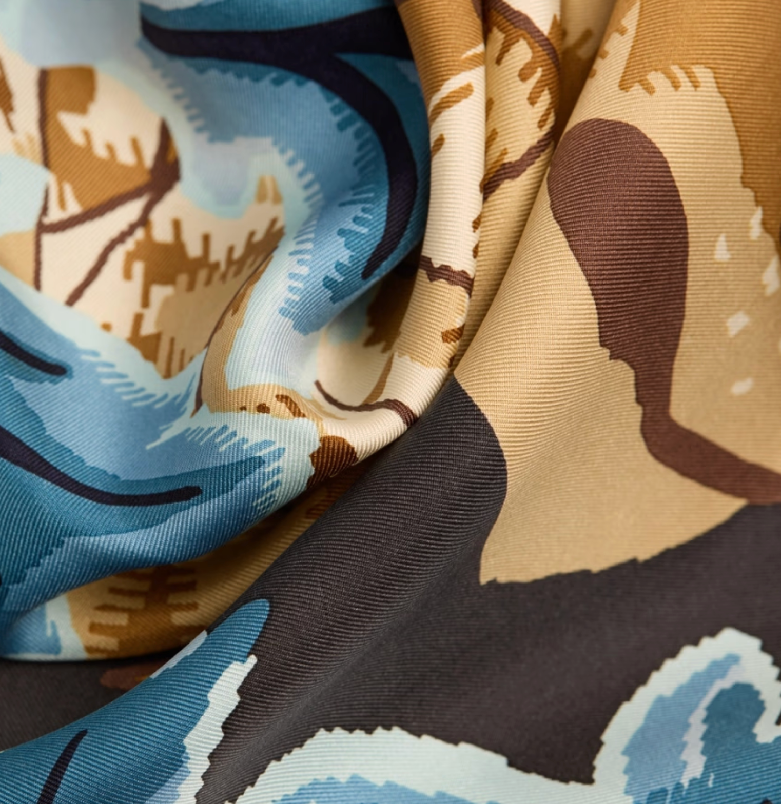 Leonard Square Scarf in Blue-Scarves and Wraps-Inoui Editions-Blue-OS-Mercantile Portland