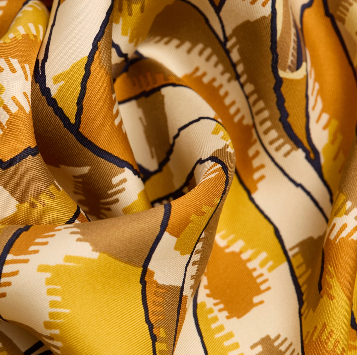 Leonard Square Scarf in Saffron-Scarves and Wraps-Inoui Editions-Saffron-OS-Mercantile Portland