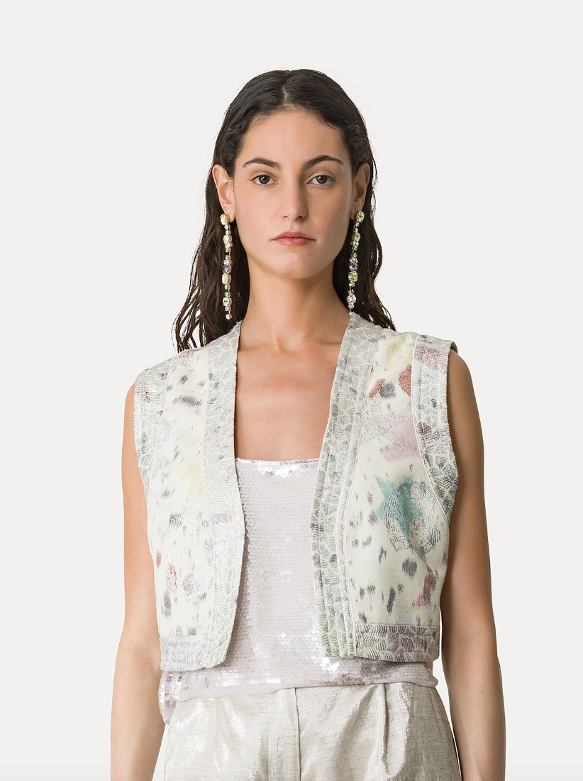 "Les Folies” Jacquard Waistcoat-Clothing-Forte Forte-Lucente-0-Mercantile Portland