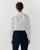 Letitia Blouse in White Poplin-Shirts-Mashburn-White-XS-Mercantile Portland