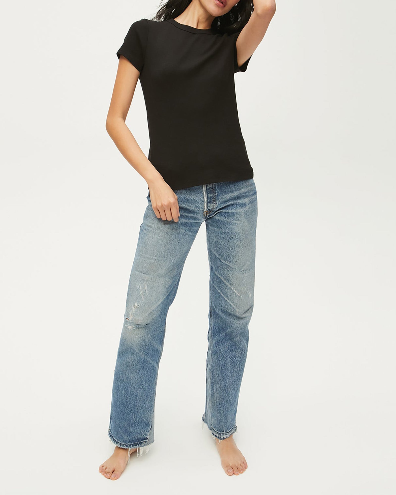 Lexy Tee-T-Shirts-Michael Stars-Black-O/S-Mercantile Portland