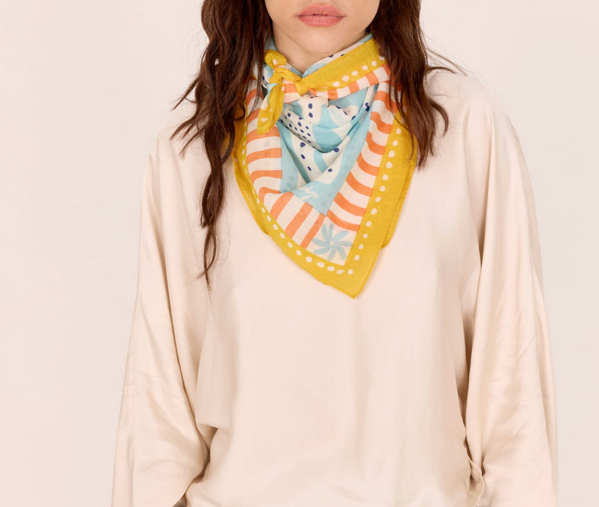 Liberte Bleu Scarf-Accessories-Maradji-Blue-OS-Mercantile Portland
