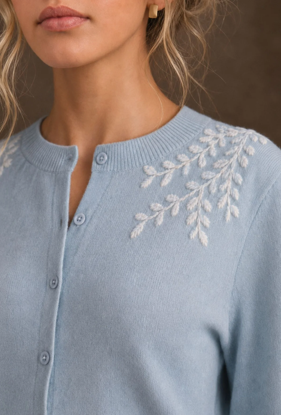 Lilah Embroidered Cardigan in Dusty Blue-Sweaters-27 Miles-Dusty Blue-XS-Mercantile Portland
