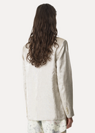 Linen and Lurex Double-Breasted Jacket-Jackets-Forte Forte-0-Lucente-Mercantile Portland