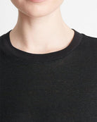 Linen Drop-Shoulder Crew Neck T-Shirt-Shirts-Vince-Azure Gem-XXS-Mercantile Portland