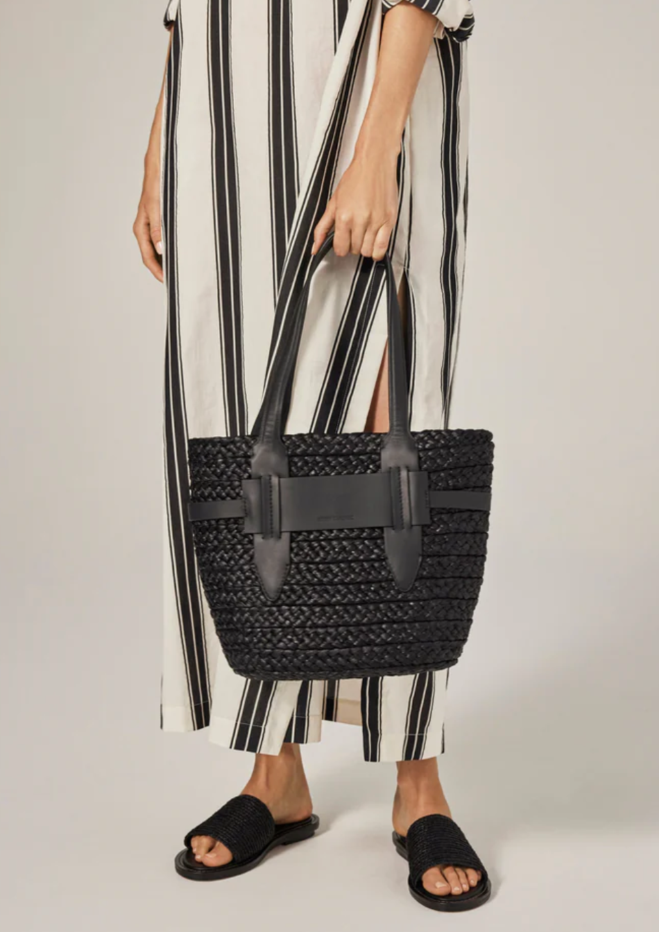 Lipari M Tote in Charcoal Black-Handbags-Helen Kaminski-Charcoal / Black-OS-Mercantile Portland