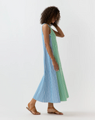 Lise Maxi Dress-Dresses-Mashburn-BLUE/WHT-L-Mercantile Portland
