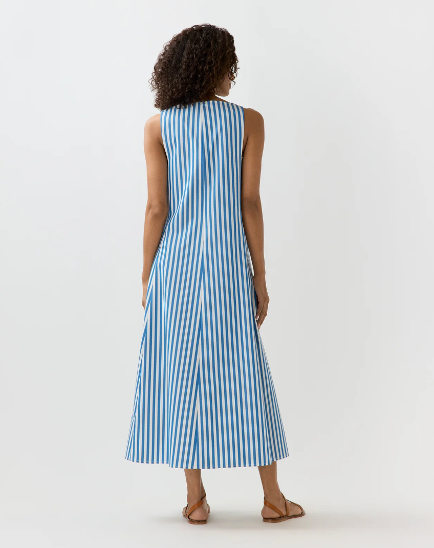 Lise Maxi Dress-Dresses-Mashburn-BLUE/WHT-L-Mercantile Portland