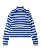 Little Stripe Cashmere Roll Neck-Sweaters-Jumper 1234-Denim/Cement • Jumper 1234-1-Mercantile Portland