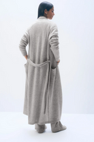 Long Cashmere Robe in Heather Grey-Sleepwear-White + Warren-Heather Grey-XS-Mercantile Portland