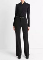 Long Sleeve Fixed Wrap Top-Clothing-Vince-Black-XXS-Mercantile Portland