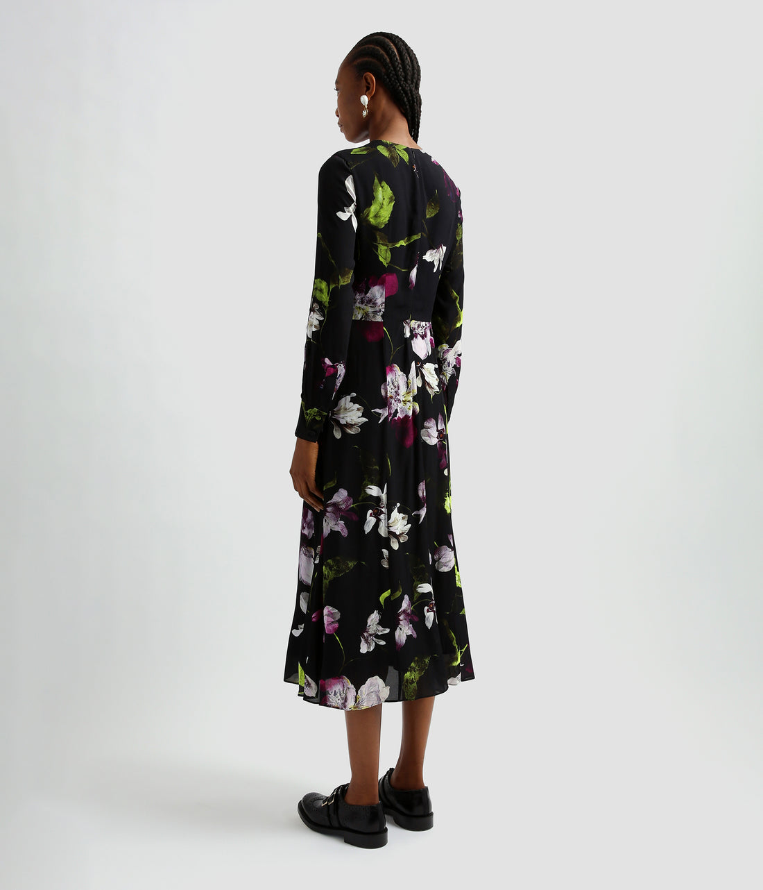 Long Sleeve Midi Dress-Dresses-Erdem-Black-0-Mercantile Portland