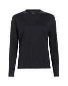 Long Sleeve Relaxed Crewneck-Tops-Majestic Filatures-White-1-Mercantile Portland