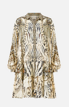 Long-Sleeve Tiered Short Dress-Dresses-Camilla-Lady Lionheart-XS-Mercantile Portland