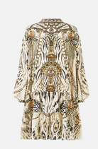 Long-Sleeve Tiered Short Dress-Dresses-Camilla-Lady Lionheart-XS-Mercantile Portland