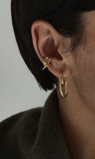 Loom Earrings-Jewelry-Otiumberg-Gold-OS-Mercantile Portland