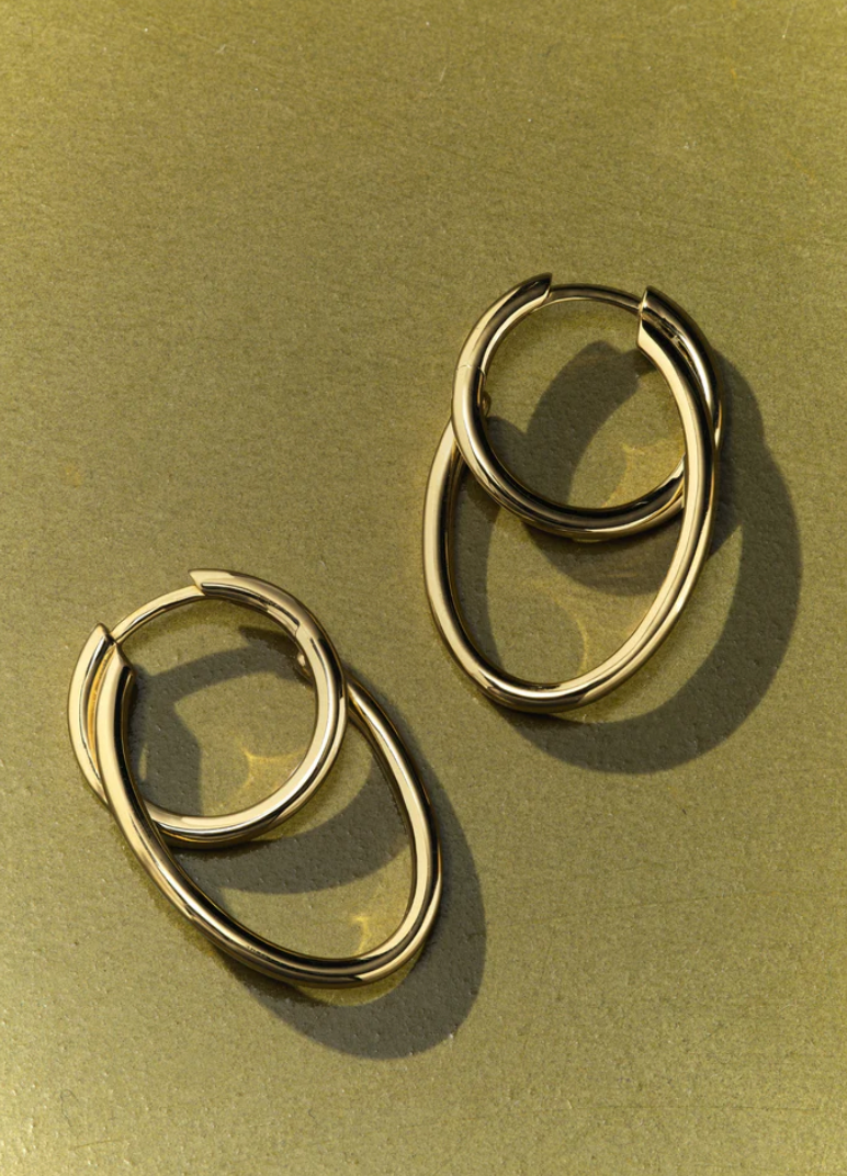 Loom Earrings-Jewelry-Otiumberg-Gold-OS-Mercantile Portland