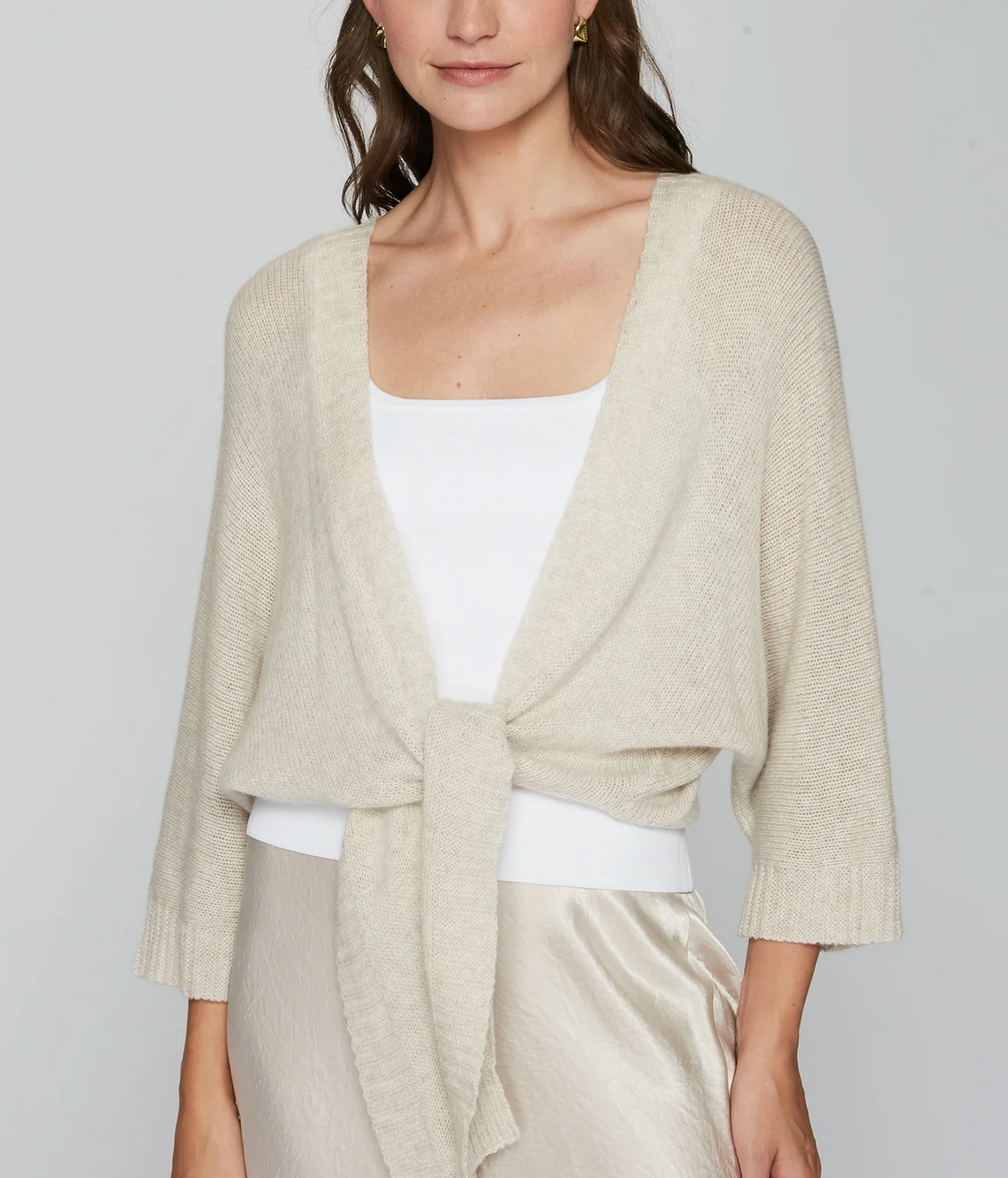 Loose Guage Tie-Front Dolman-Sweaters-Autumn Cashmere-Mojave-XS-Mercantile Portland