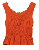 Louisa Cotton Top in Terracotta-Tops-Ciao Lucia-Terracotta-XXS-Mercantile Portland
