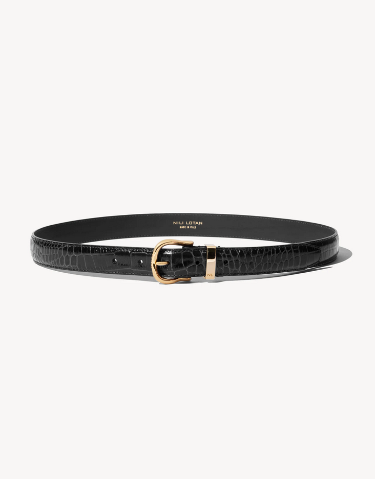 Louise Belt in Black-Belts-Nili Lotan-Black-75-Mercantile Portland