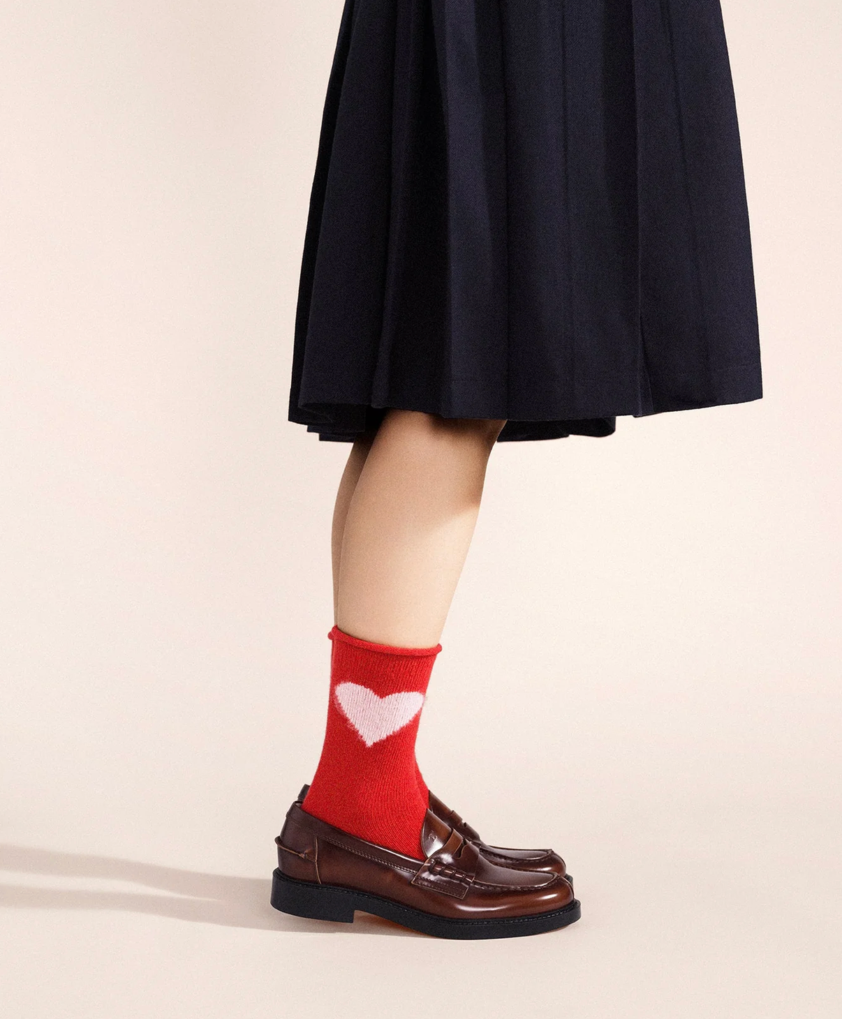 Love Cashmere Crew in Red-Socks-HANSEL FR BASEL-Red-O/S-Mercantile Portland