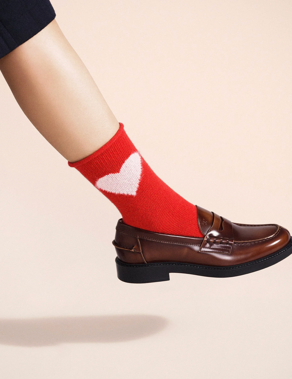 Love Cashmere Crew in Red-Socks-HANSEL FR BASEL-Red-O/S-Mercantile Portland