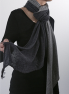 Love Duo Cashmere Scarf-Scarves-Grisal-Black / Milk-OS-Mercantile Portland