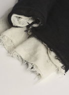 Love Duo Cashmere Scarf-Scarves-Grisal-Black / Milk-OS-Mercantile Portland